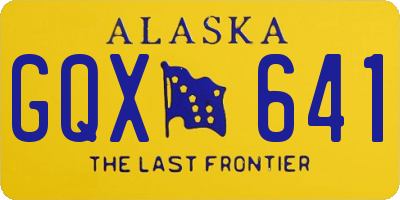 AK license plate GQX641