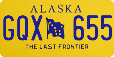 AK license plate GQX655