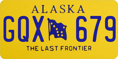 AK license plate GQX679