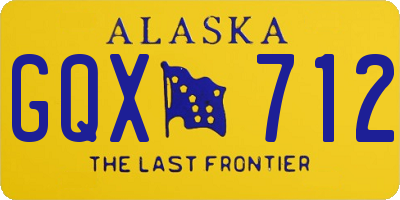 AK license plate GQX712