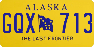 AK license plate GQX713