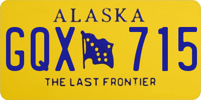AK license plate GQX715
