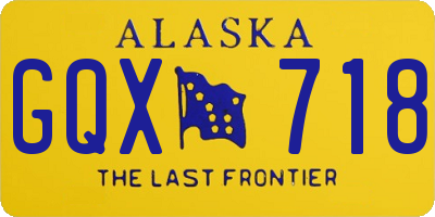 AK license plate GQX718