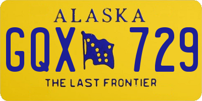 AK license plate GQX729