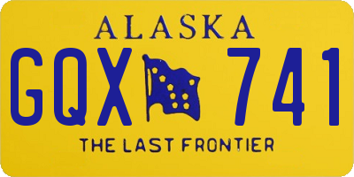 AK license plate GQX741