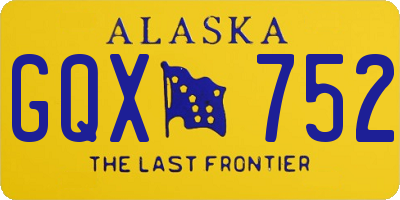 AK license plate GQX752