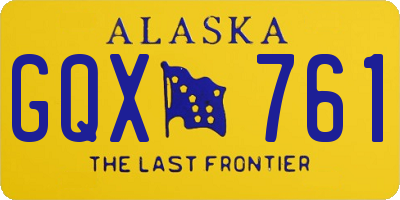 AK license plate GQX761