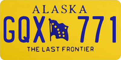 AK license plate GQX771
