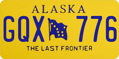AK license plate GQX776