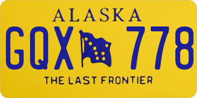 AK license plate GQX778
