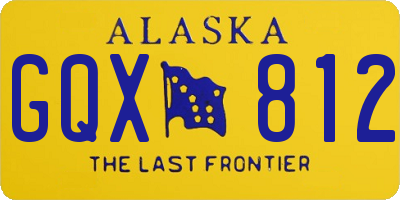 AK license plate GQX812