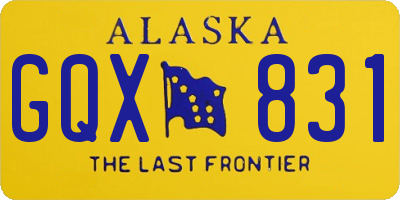 AK license plate GQX831