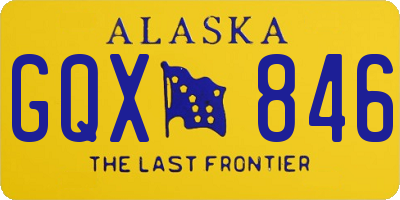 AK license plate GQX846