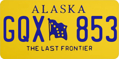 AK license plate GQX853