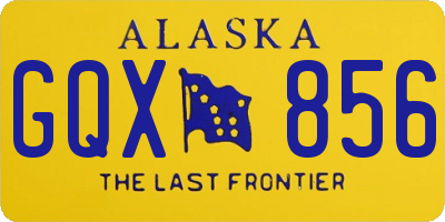 AK license plate GQX856