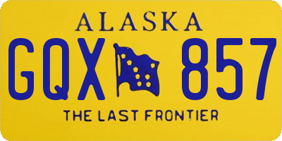AK license plate GQX857