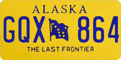 AK license plate GQX864