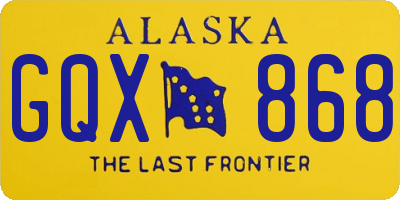 AK license plate GQX868