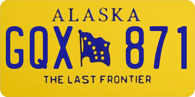 AK license plate GQX871
