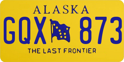 AK license plate GQX873