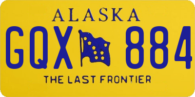 AK license plate GQX884