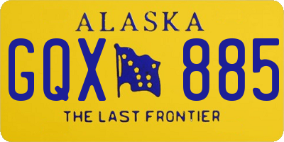 AK license plate GQX885