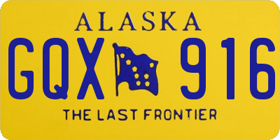 AK license plate GQX916