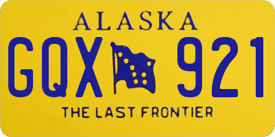 AK license plate GQX921