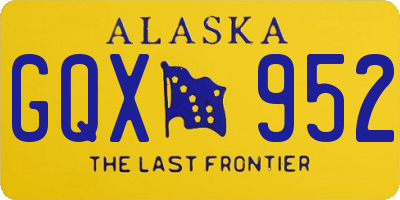 AK license plate GQX952