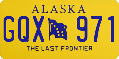 AK license plate GQX971