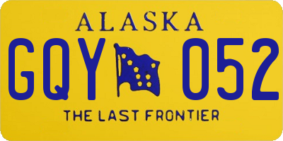 AK license plate GQY052