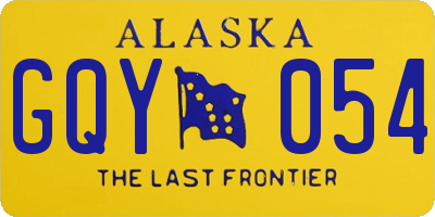 AK license plate GQY054