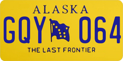 AK license plate GQY064