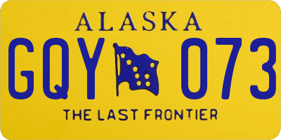 AK license plate GQY073
