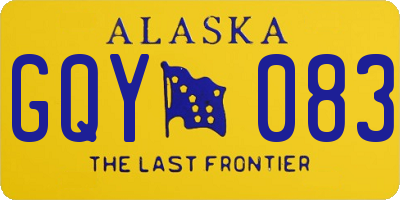 AK license plate GQY083