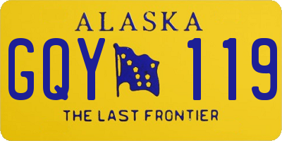 AK license plate GQY119