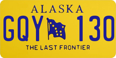 AK license plate GQY130