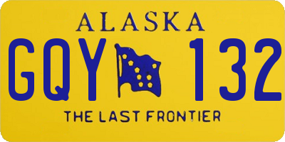 AK license plate GQY132