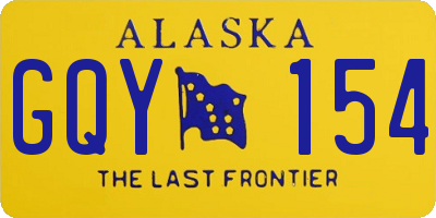 AK license plate GQY154