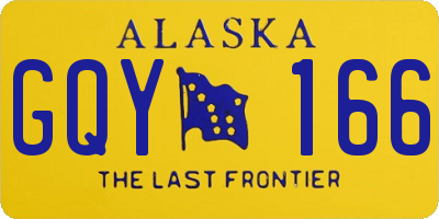 AK license plate GQY166