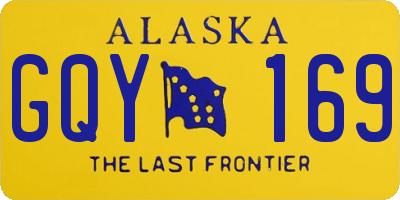 AK license plate GQY169