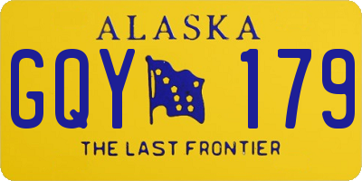 AK license plate GQY179