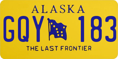 AK license plate GQY183