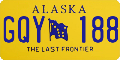 AK license plate GQY188