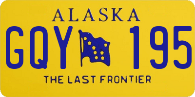 AK license plate GQY195