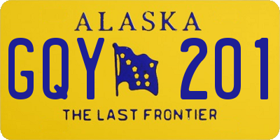 AK license plate GQY201