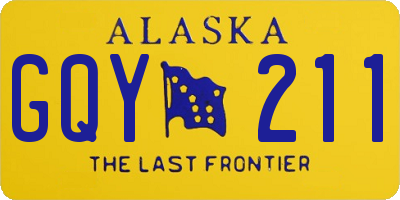AK license plate GQY211