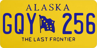 AK license plate GQY256