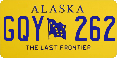 AK license plate GQY262