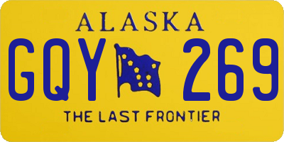 AK license plate GQY269